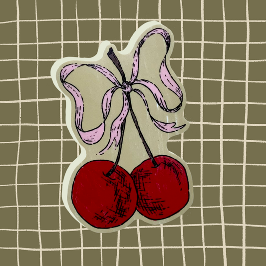 Cherry Bow Sticker