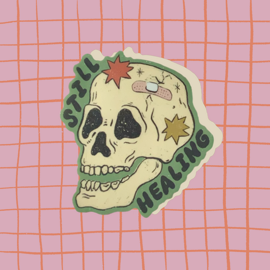 Still Healing Skull Sticker